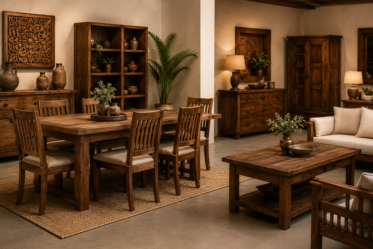 handcrafted wooden furniture